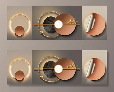 抽象麋鹿立体几何图形装饰画图片 抽象麋鹿立体几何图形装饰画图片