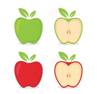 苹果矢量图图片