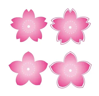 樱花花朵桃花矢量图图片