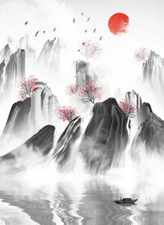水墨山水画图片 水墨山水画图片