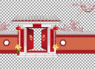 免抠 中式门头图片