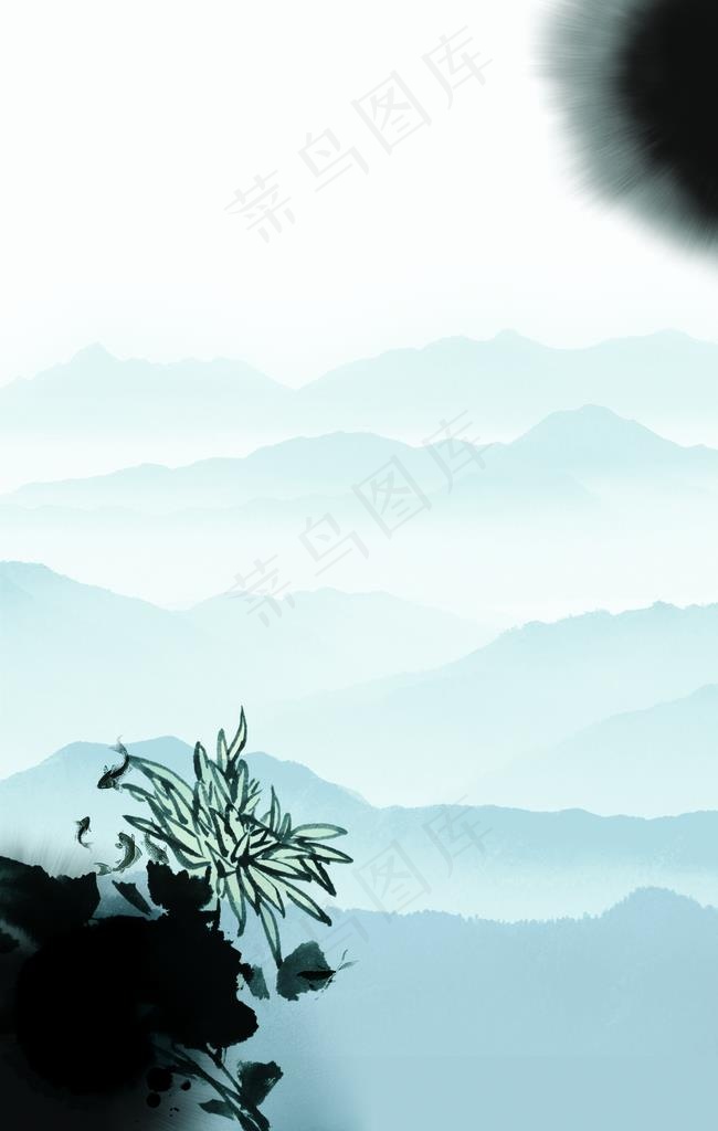 水墨风海报图片(3537X5307(DPI:150))psd模版下载