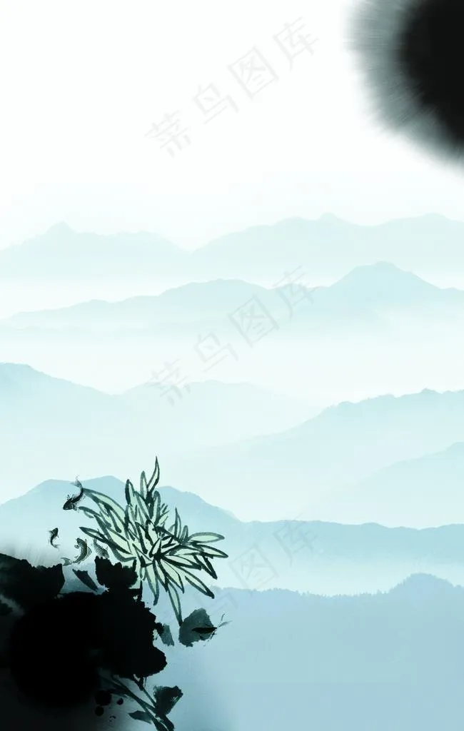 水墨风海报图片(3537X5307(DPI:150))psd模版下载