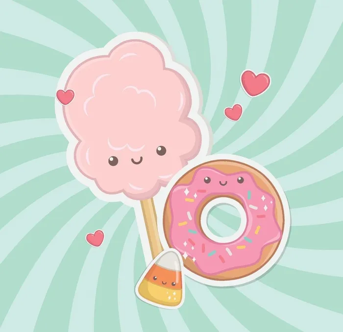 小清新点心卡通图案图片eps,ai矢量模版下载