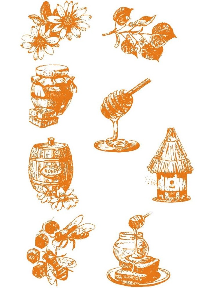 蜂蜜元素图片