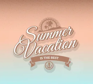 夏日假期艺术字图片