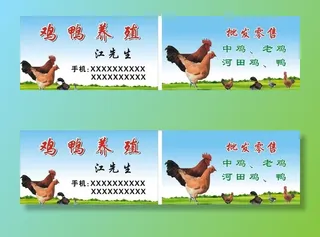 鸡鸭养殖名片图片