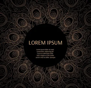 创意矢量孔雀开屏欧式花纹图片