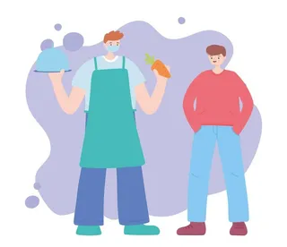 扁平人物插画图片