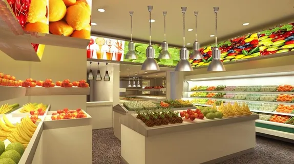 水果店  装修 3D 效果图图片 水果店  装修 3D 效果图图片