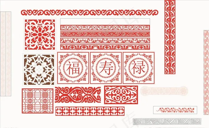 复古底纹图片cdr矢量模版下载