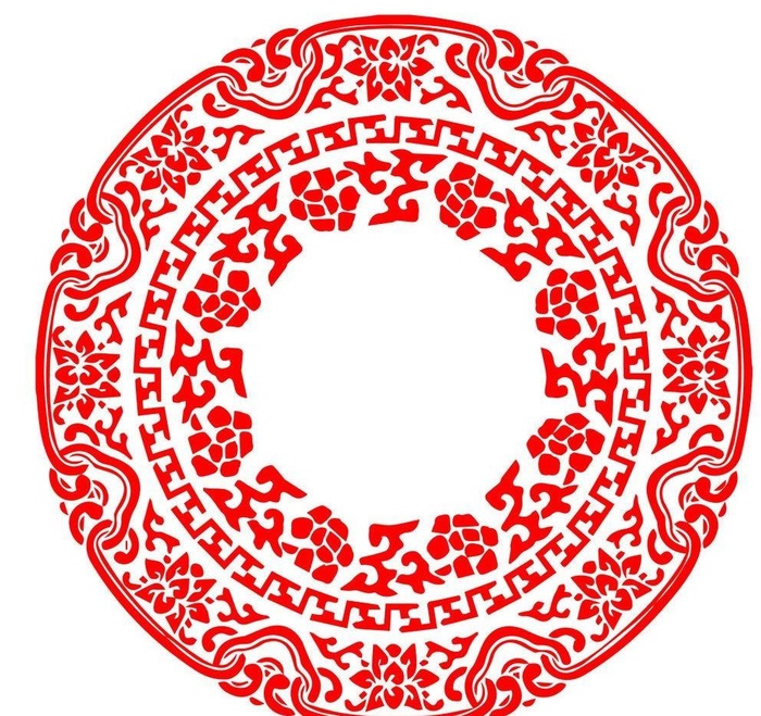 古典圆形花纹图片ai矢量模版下载