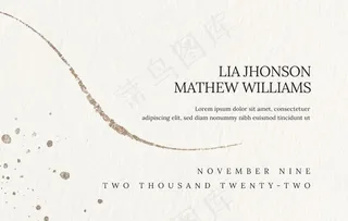 简约线条烫金名片卡片设计图片