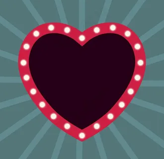 LED风霓虹灯爱心元素图片