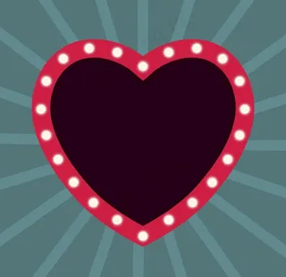 LED风霓虹灯爱心元素图片