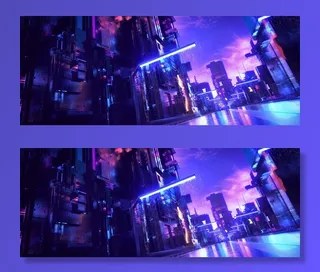 城市高楼夜景图片