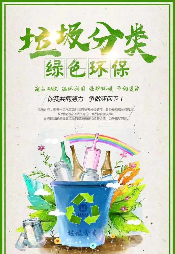 垃圾分类图片(3543x5315)psd模版下载