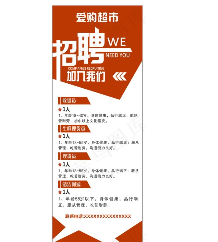 超市招聘图片cdr矢量模版下载