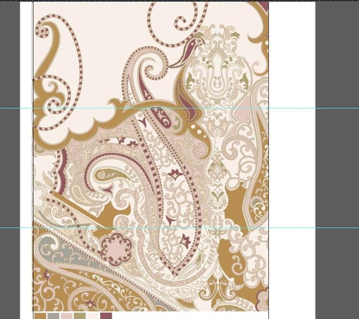 彩绘民族腰果花几何花卉矢量图案图片