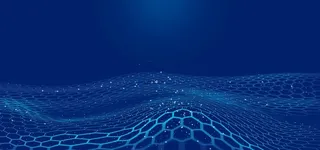 蓝色空间线条海报背景图片