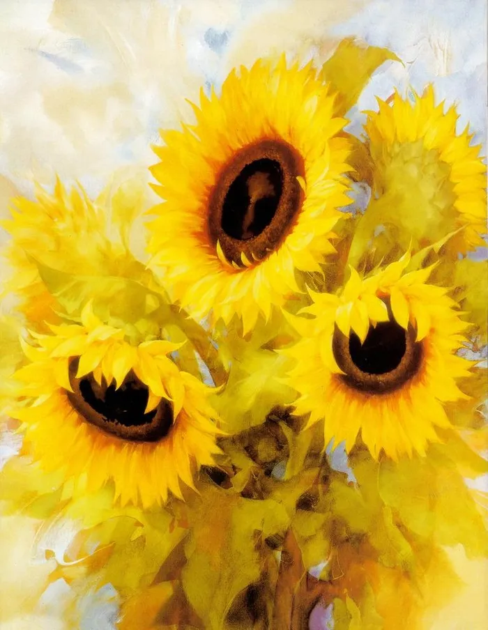 静物向日葵 装饰绘画图片