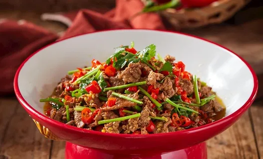 小炒黄牛肉 图片