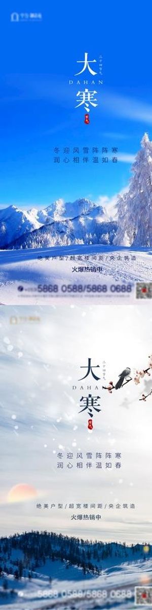 地产大寒海报图片