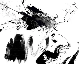 泼墨 笔墨墨水喷溅 素材图片