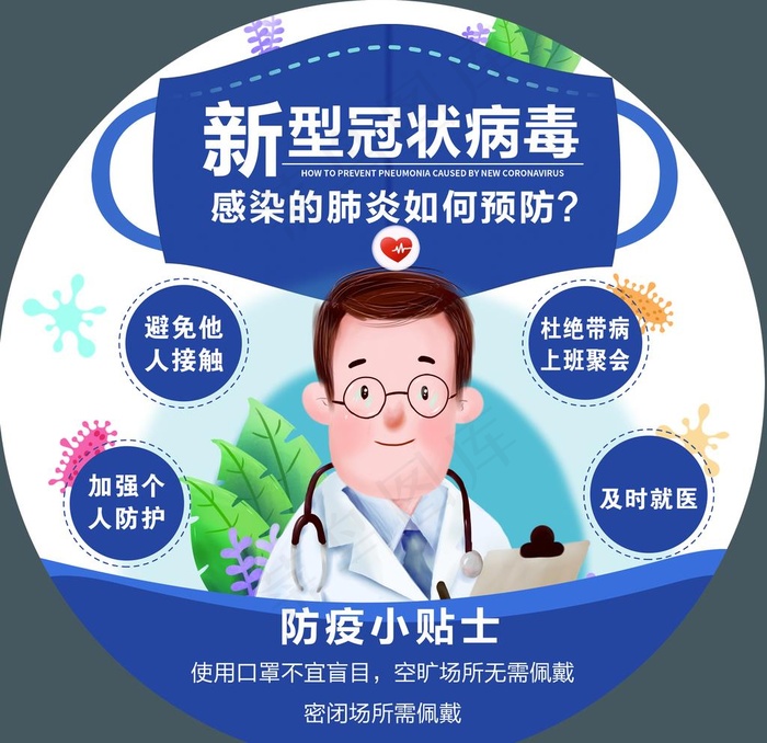 防疫桌贴图片(3543X3543(DPI:100))psd模版下载