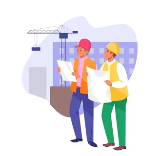 扁平化办公人物插画图片