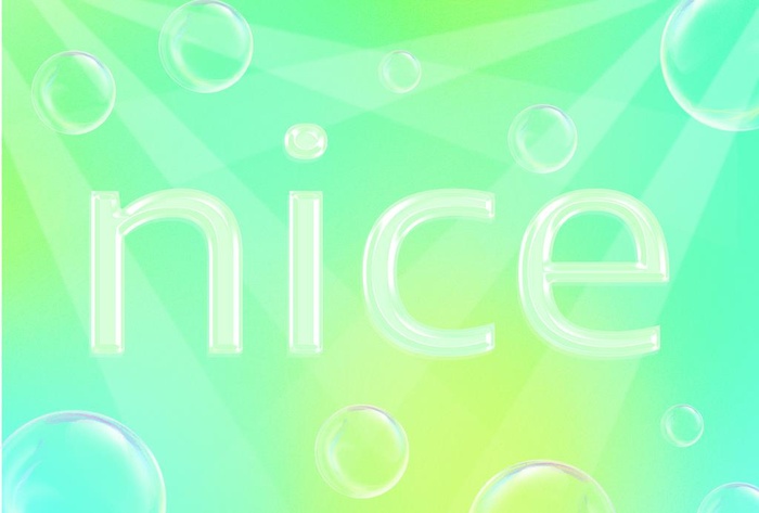 气泡字体样机图片