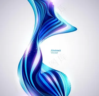 蓝色波纹背景图片