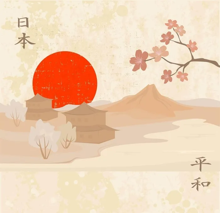 日本插画图片ai矢量模版下载