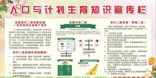 人口与计划生育知识宣传栏图片