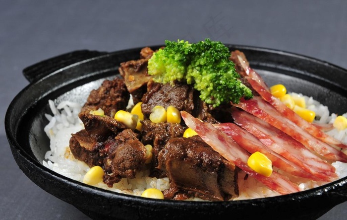 豉汁排骨煲仔饭图片