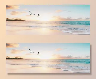 海上风景画图片