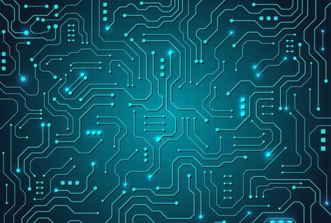 蓝色电路板背景图片