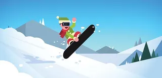 冬季圣诞节城市风景插画图片