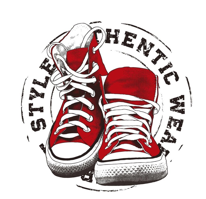 帆布鞋涂鸦海报设计图片