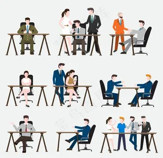 矢量办公人物图片