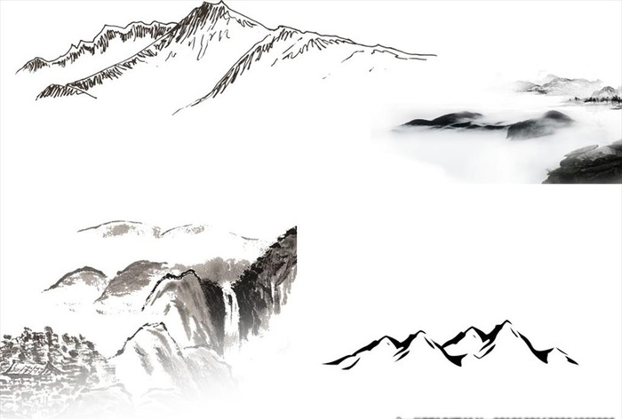 中国风背景山水墨画图片