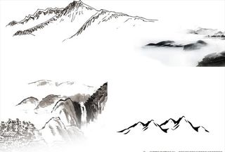 中国风背景山水墨画图片