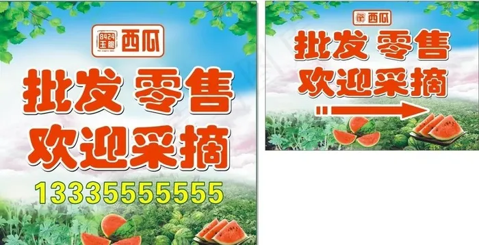 西瓜海报图片cdr矢量模版下载