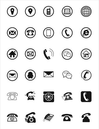 各种电话手机通讯网址邮箱图标图片