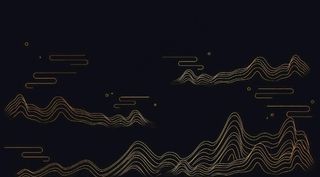 中国山水风线条图片