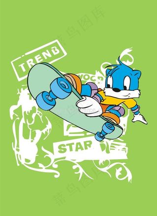 卡通图蓝猫图片