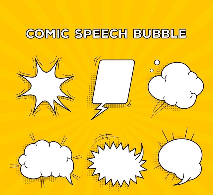 手绘空白语言气泡图片