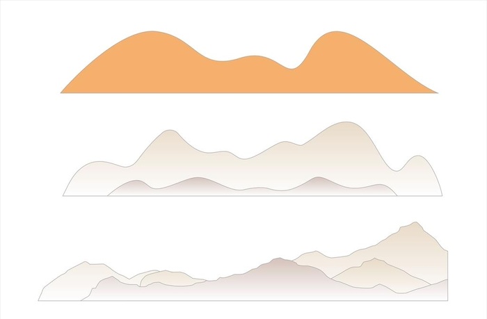 矢量雕刻山峰图片cdr矢量模版下载