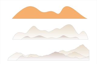 矢量雕刻山峰图片