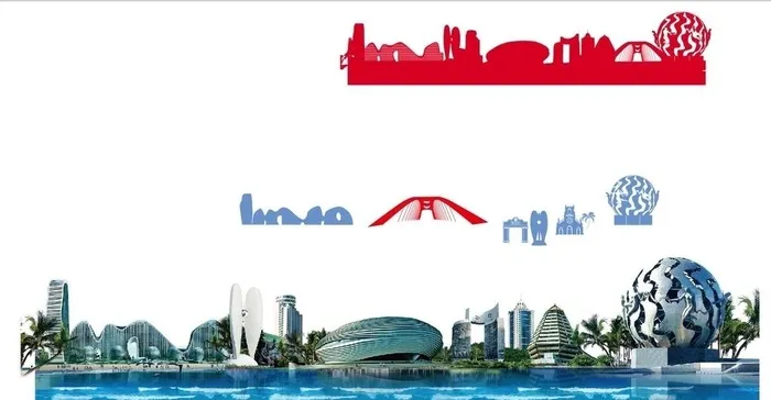 北海矢量剪影 北海剪影 北海银图片cdr矢量模版下载